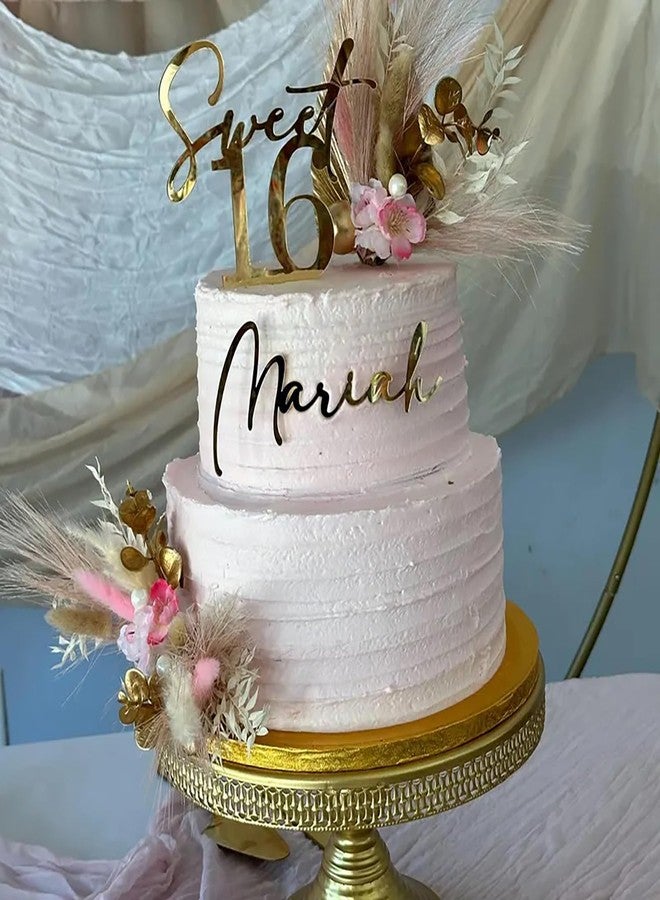 زينة كعكة عيد الميلاد السادس عشر، زينة كعكة ذهبية أكريليك تحمل الرقم 16، زينة كعكة عيد الميلاد السادس عشر، أعواد تزيين كب كيك "عيد ميلاد سعيد 16" لحفلات أعياد الميلاد والزفاف والذكرى السنوية، لوازم تزيين الكيك - Image 4
